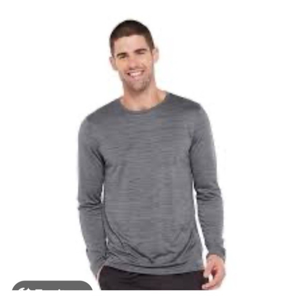 Tek Gear Drytek Mens Long Sleeve Athletic Performance Shirt Large Gray NWT Layer